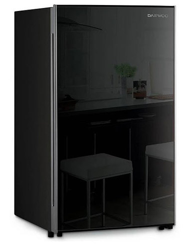 120л Чёрный офисный мини холодильник DAEWOO FN-15B2B