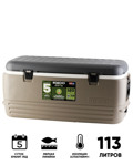113л Изотермический контейнер для охотников и рыболовов Igloo Sportsman 120 Sand Carbon